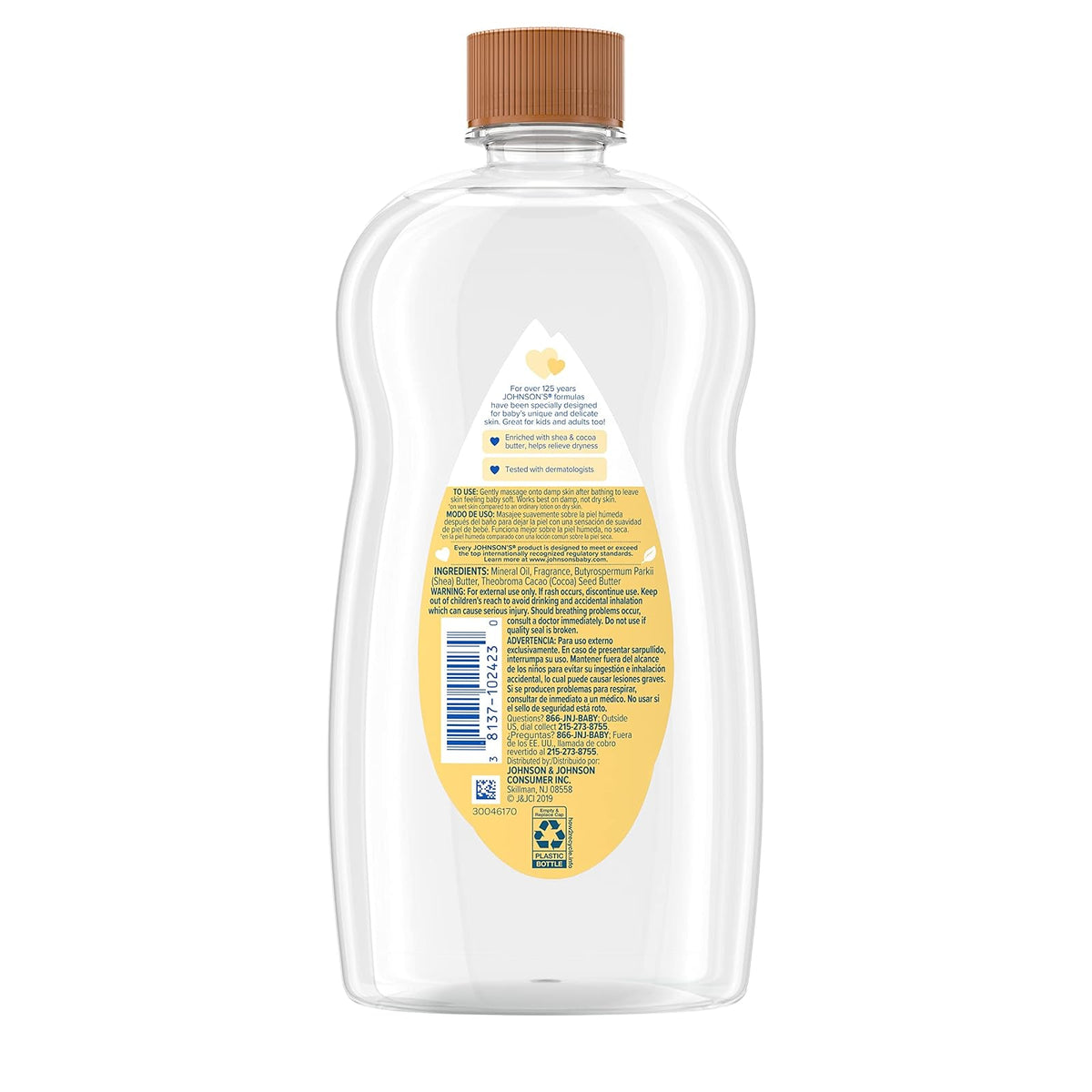 Johnson's Baby Oil With Shea & Cocoa Butter, 20 Fl. Oz
