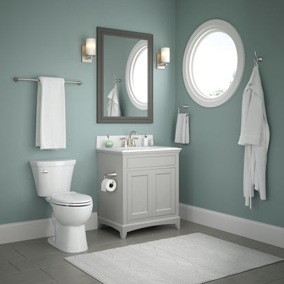 Delta ARV64-DN Arvo Juego de 4 Piezas de Accesorios de baño de 18 Pulgadas con Extensor de 6 Pulgadas, Soporte para Papel higiénico, Anillo de Toalla, Gancho, níquel Cepillado