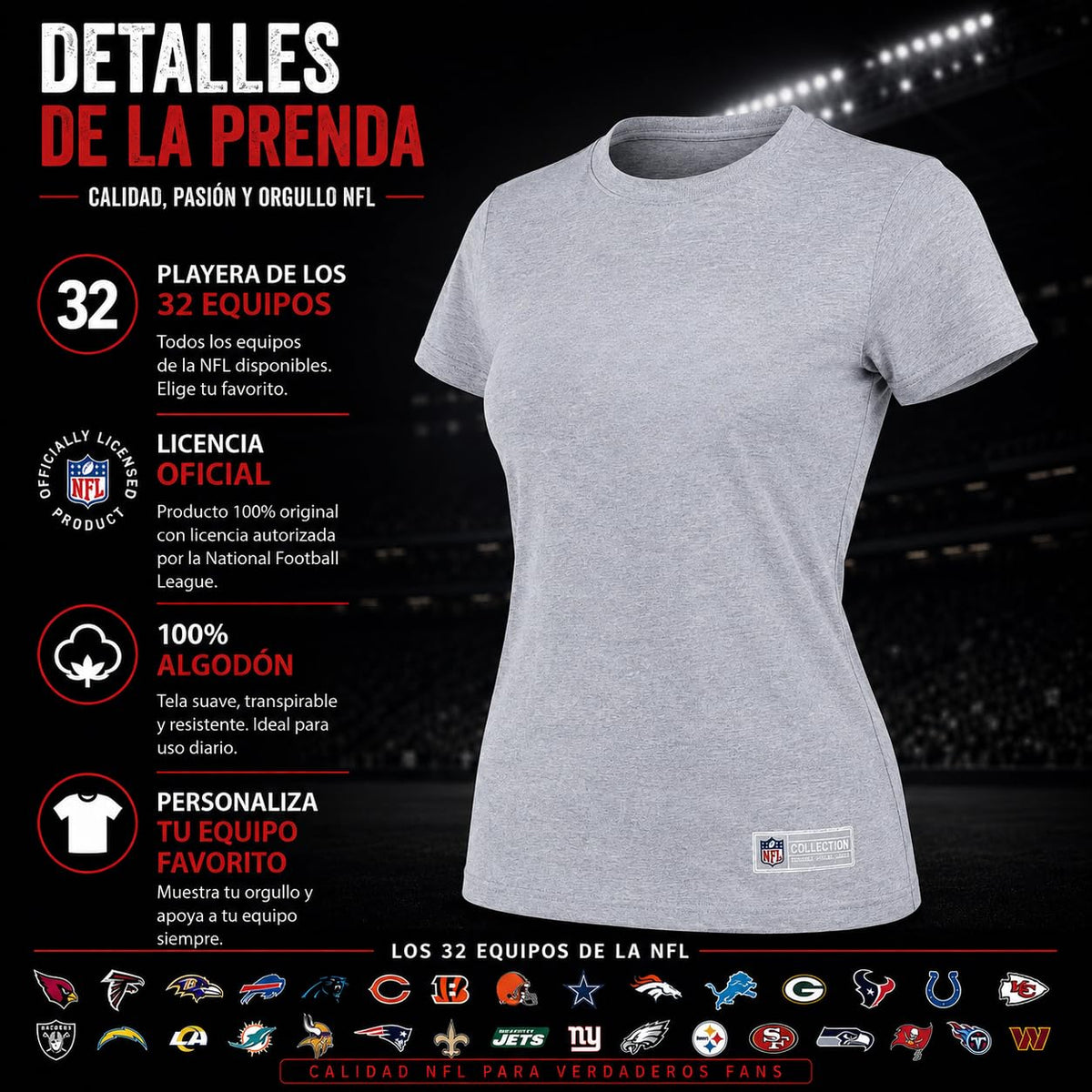 NFL Playera Aficionado Básica Seattle Seahawks