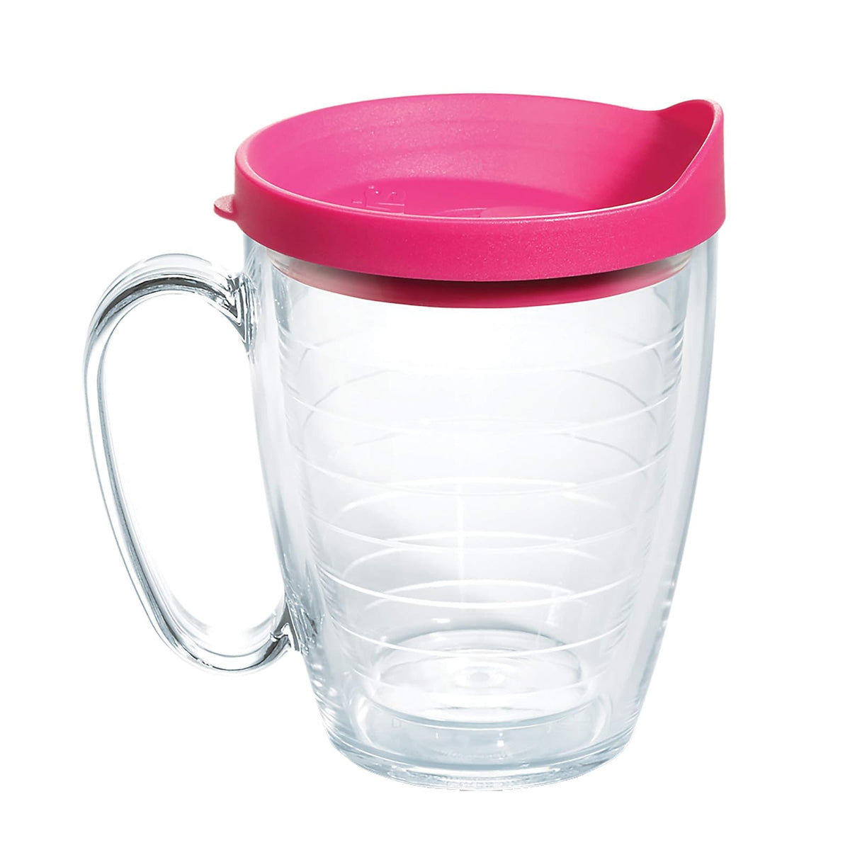 Tervis Juego de 4 Vasos Térmicos 473 ml Transparentes - Tapa fucsia. - Taza de 16 onzas