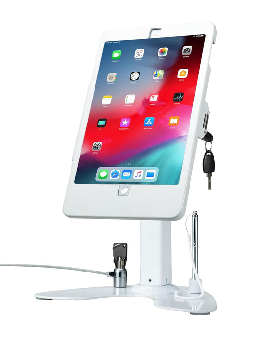 Soporte de quiosco dual - Soporte de seguridad CTA con funda de bloqueo, cable, lápiz óptico y correa - Compatible con conector para auriculares, iPad 7th/8th/9th Gen 10.2", iPad Pro 10.5 (PAD-ASKW10)