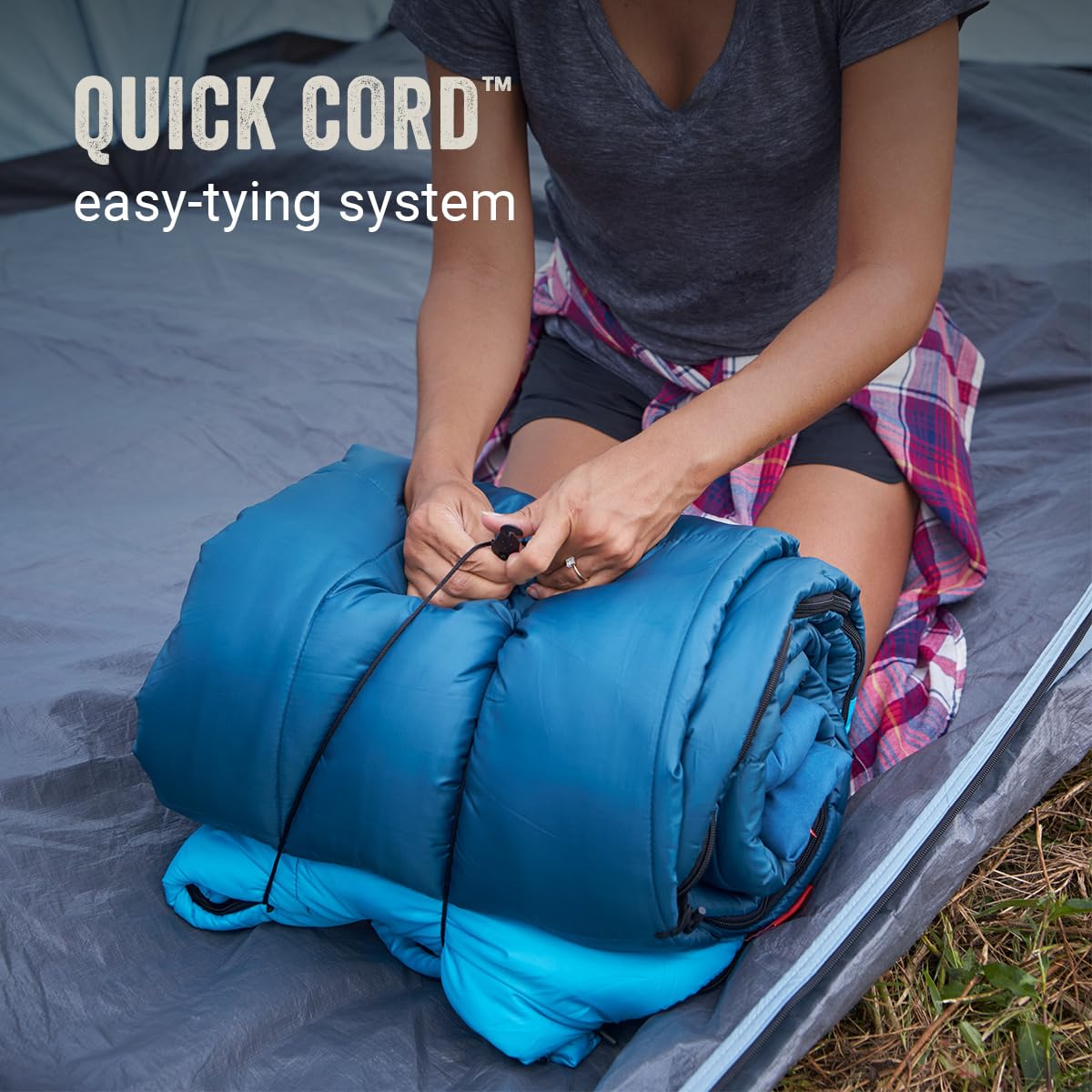 Coleman Kompact - Saco de Dormir para Adultos de 14 °F, Saco de Dormir para Clima Fresco con retención de Calor, Saco de Cosas y Cierre sin enganches, Hecho de Materiales Libres de PFAS