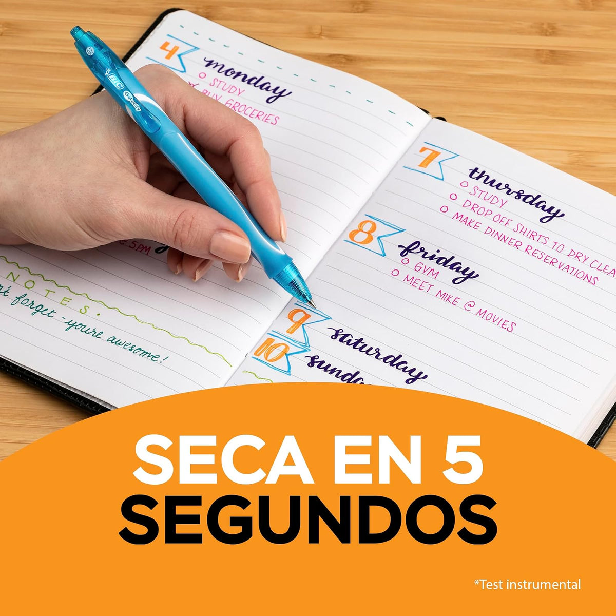 BIC, Bolígrafos de gel de secado rápido, Gelocity Quick Dry, punta ultrafina 0.7 mm, Paquete de 8 unidades, Surtido de colores, Plumas de gel retráctiles con grip cómodo