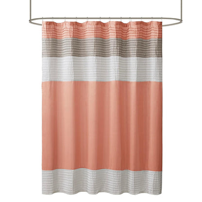 Madison Park MP70-2319 Shower Curtain, Coral