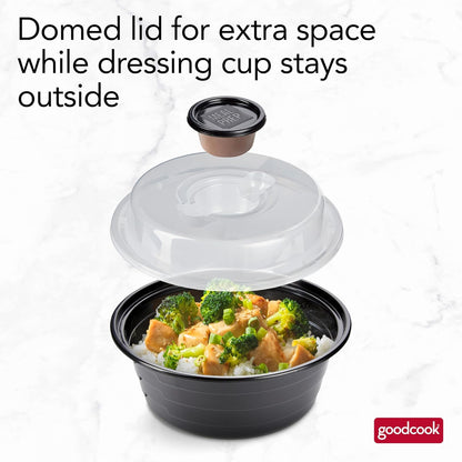 GoodCook - Recipiente para preparar comidas sin BPA con tocadores, juego de 10 organizadores de alimentos aptos para microondas y lavaplatos, juego de almacenamiento de alimentos con tapas a presión,