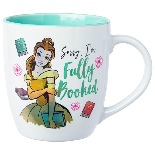 Silver Buffalo Princesa Disney La Bella y la Bestia Bella Lo siento, estoy completamente reservado Taza de cerámica, 18 onzas