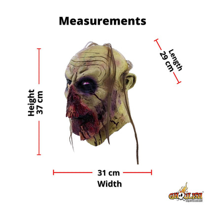 Zombie Tongue Mask, Máscara de Muerto Viviente Sangriento, Máscaras de Zombies Ideales para Halloween y Fiestas de Disfraces