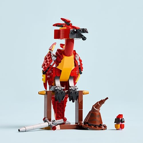 LEGO Harry Potter Fawkes : Fénix de Dumbledore Juguete, Figura de una Criatura Mítica, Mágico Regalo para Niñas y Niños de 8 Años o Más, Incluye el Sombrero Seleccionador 76448