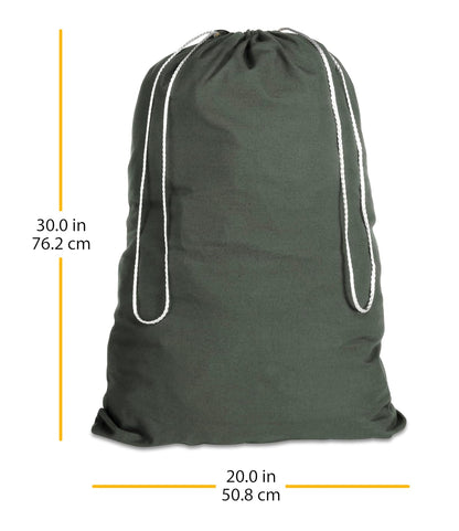 Whitmor 6353-1191-GRN Bolsa de lavandería de algodón, Color Verde