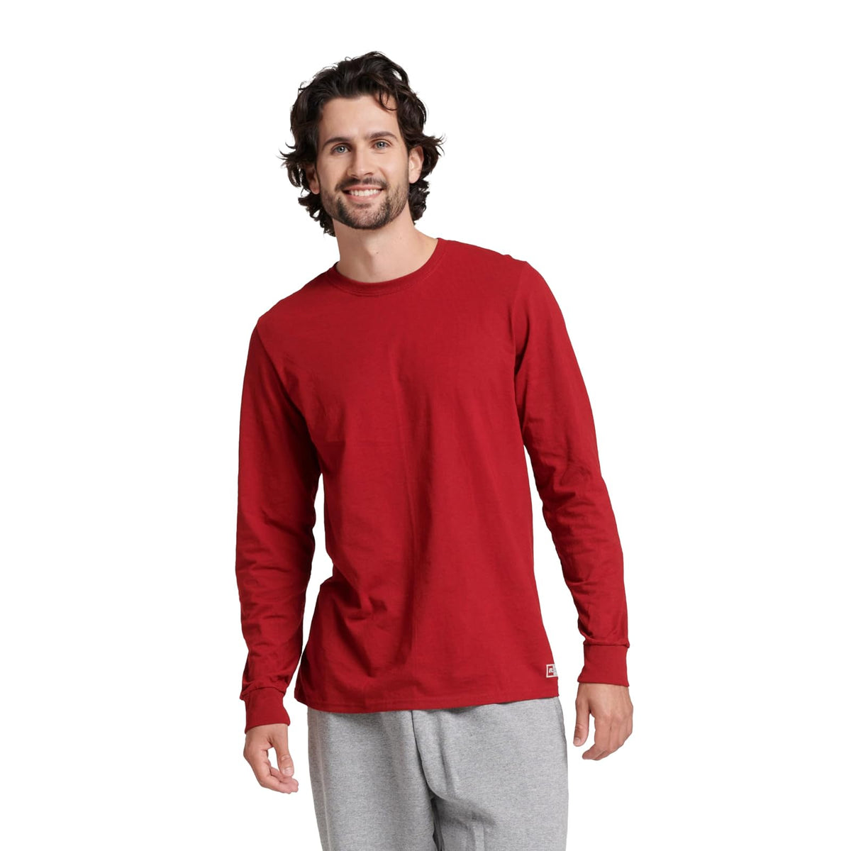 Russell Athletic Playera de Manga Larga de Alto Rendimiento para Hombre - Cardinal - XL