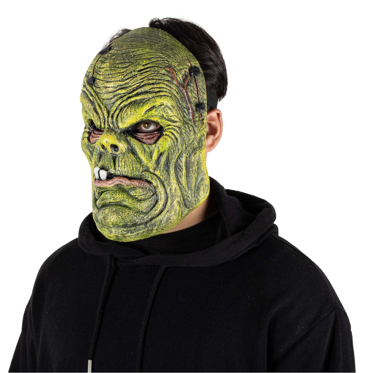 Ghoulish Productions Máscara de látex de Franky, Cosplay Monstruo Frankenstein Unitalla Para Adulto, Ideal para usar en Fiestas de Halloween, Casas del Terror o Disfraz Tematico