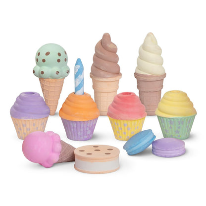 Melissa & Doug - Juego de tizas para helados y pasteles, artes y manualidades para niños, gis para acera para niños a partir de 3 años