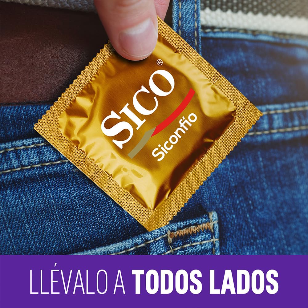 Sico Clímax Mutuo Condones de hule látex natural con benzocaína cartera con 9 piezas