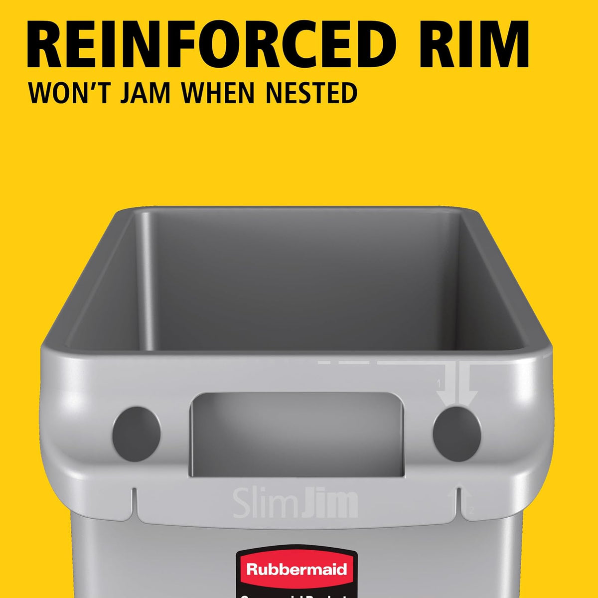 Rubbermaid 3540-60 Slim Jim 87.1 L Rectangular Gris - Cubo de basura (87.1 L, Rectangular, Gris, 279 mm, 559 mm, 762 mm)