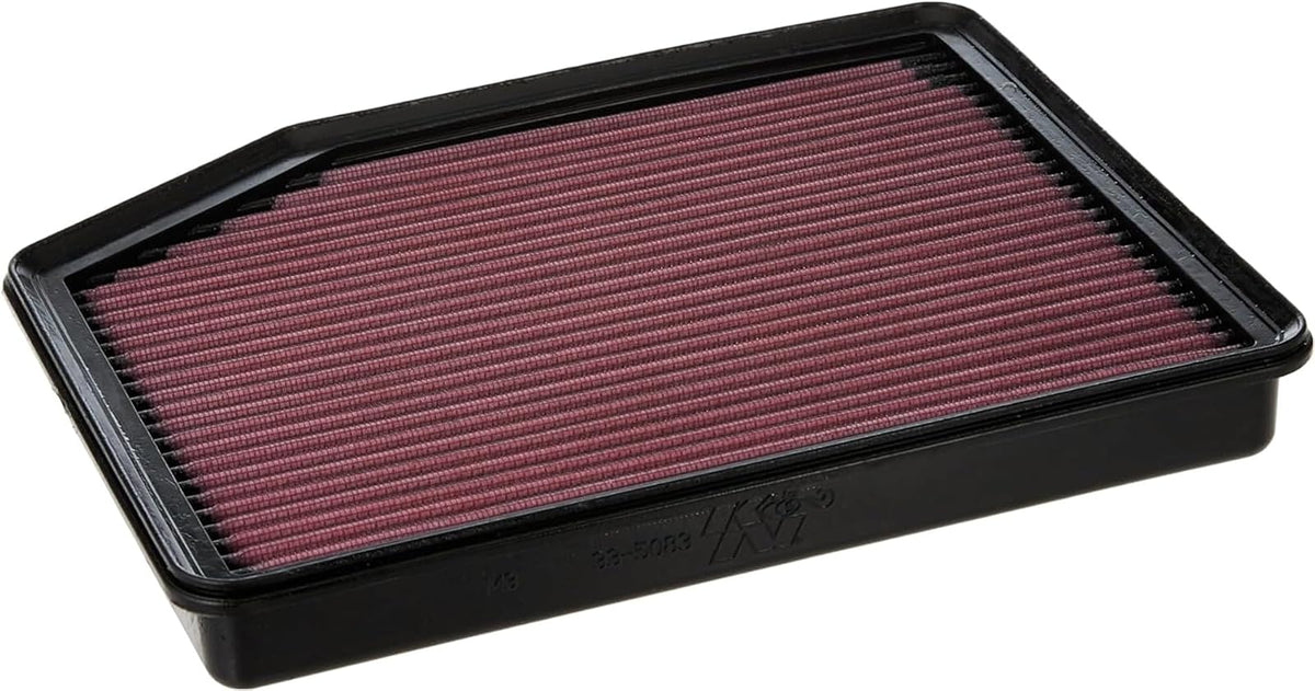 K&N 33-5083 Filtro Aire Original Alto Flujo Motor Premium Lavable para Cadillac/Chevy/GMC Escalade Silverado Suburban Tahoe Sierra 19-25