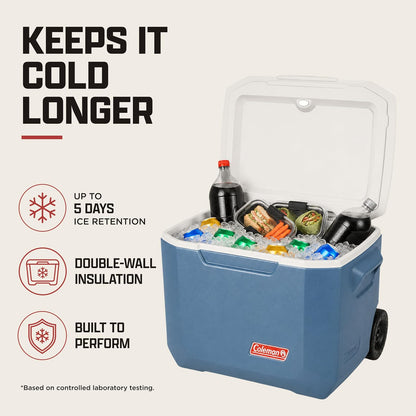 Coleman 50 Quart Xtreme 5 Wheeled Cooler