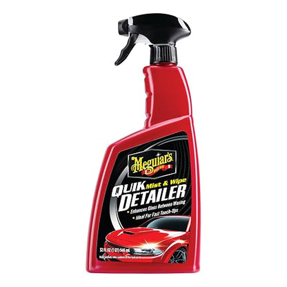 Meguiar's A3332 Detallador de Aerosol - 1 x 32 oz. | Niebla y toallita, contaminantes claros, aumentan el brillo, mantiene la pintura y la cera como nuevas