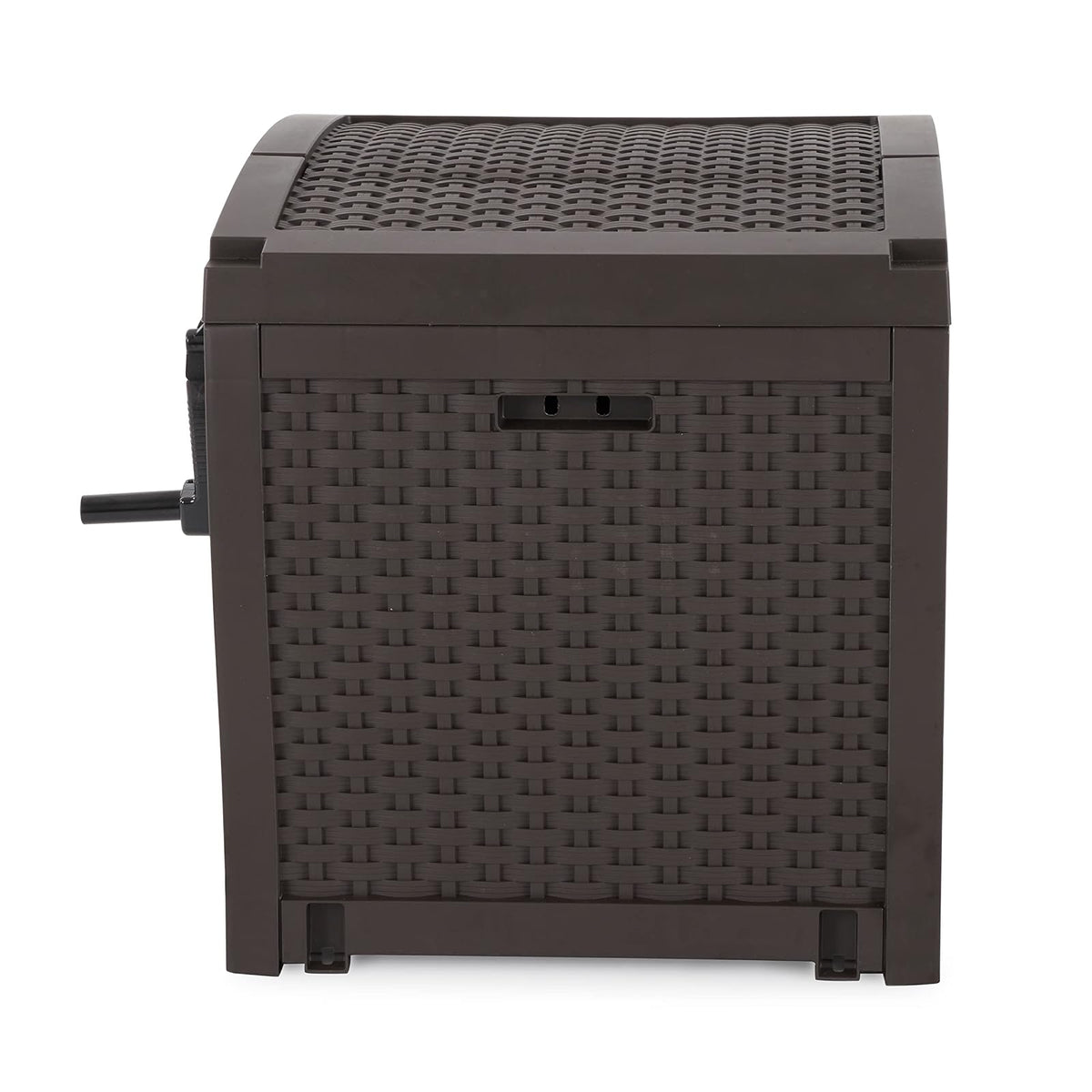 Carrete de manguera Suncast con guía de manguera Smart Trak, conexión hermética, construcción de resina duradera, capacidad de manguera de 225 pies, café, fabricado en los Estados Unidos