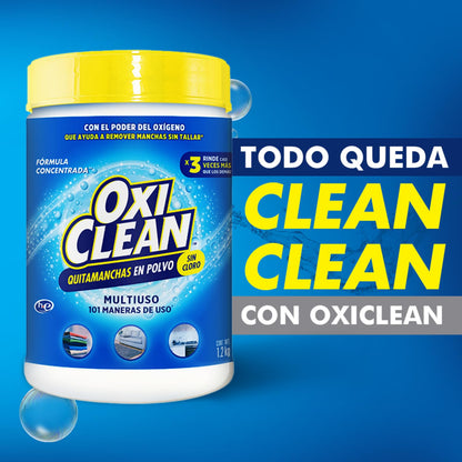 Oxiclean Versátil Quitamanchas en Polvo, Remueve Manchas De Tu Ropa, Alfombras Y Muebles Y Superficies, 1.2 Kg