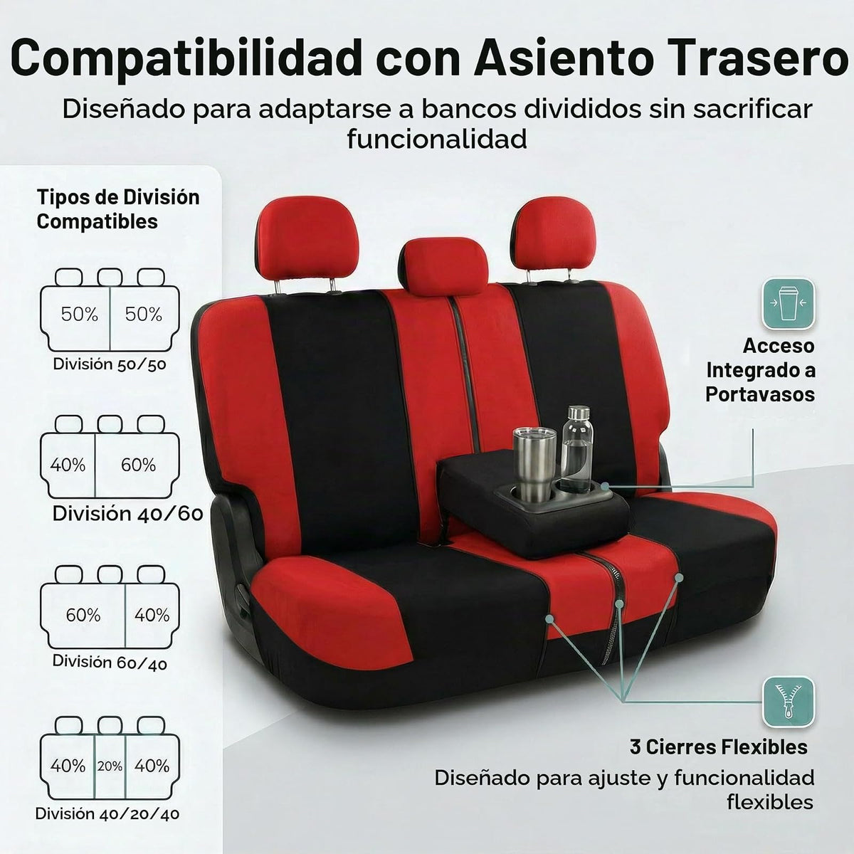 FH Group - Juego Completo de Fundas para Asientos de Automóvil con alfombras, Funda para Volante y Almohadillas para Orejas para cinturón de Seguridad, Ajuste Universal para Automóviles, Camiones y SUV, Color