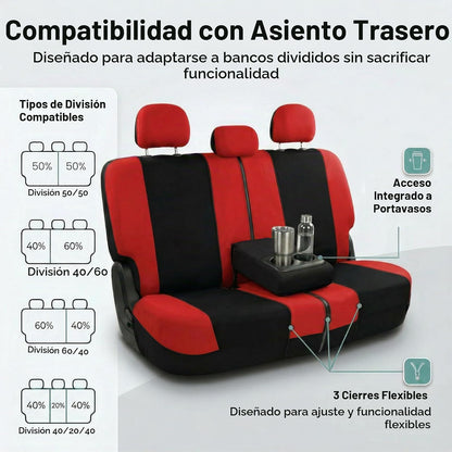 FH Group - Juego Completo de Fundas para Asientos de Automóvil con alfombras, Funda para Volante y Almohadillas para Orejas para cinturón de Seguridad, Ajuste Universal para Automóviles, Camiones y SUV, Color