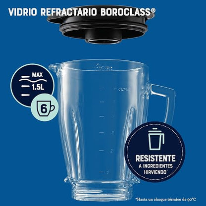 Oster® Licuadora, con Tecnología Reversible y Pantalla Táctil, 3 Velocidades y 2 Programas automáticos, 1000 W, Incluye un vaso Blend-N-Go, Plateada, BLSTPYG1312XBG
