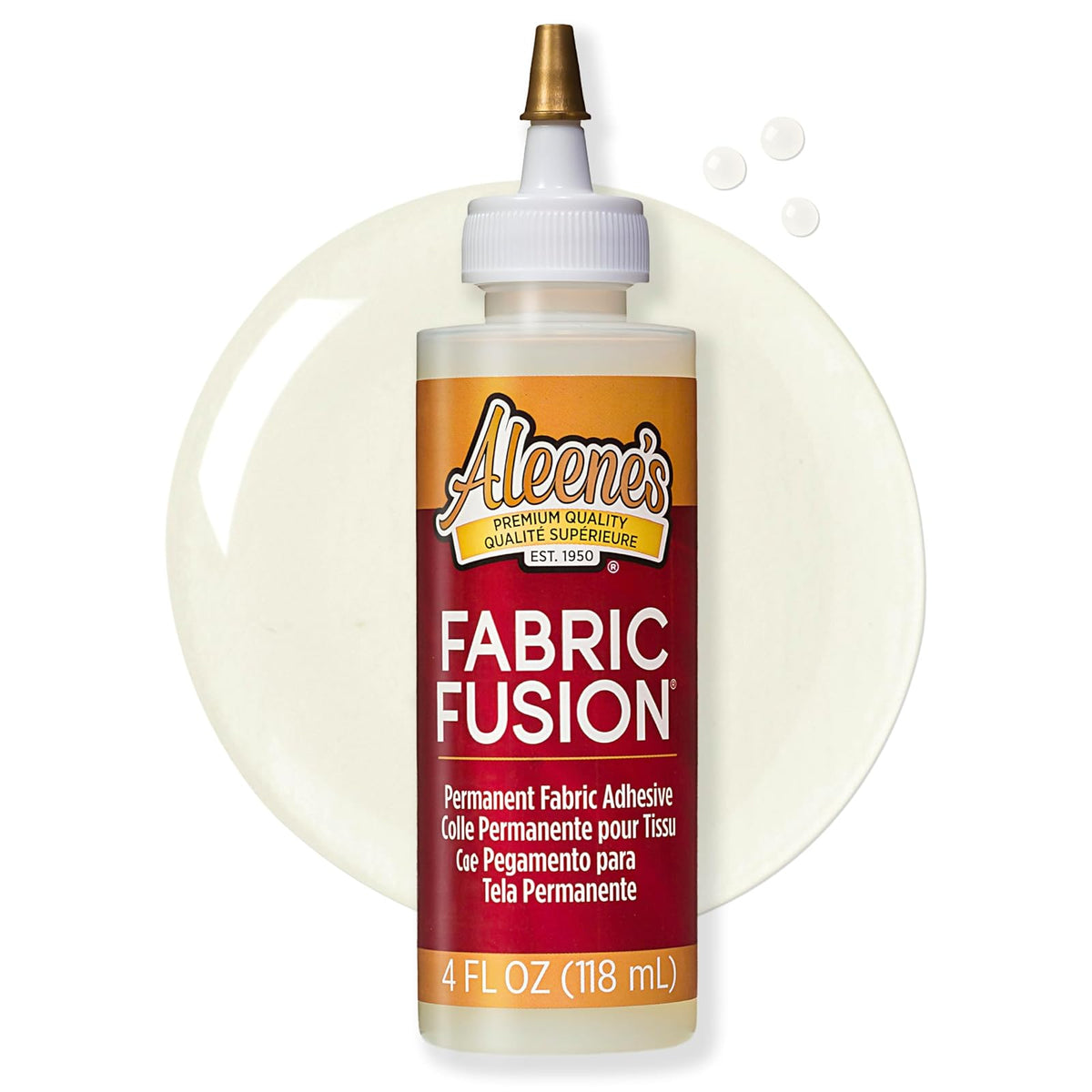 Aleene's Fabric Fusion Adhesivo para Tela, Botella con Tela Adhesiva, Transparente, 118,29 ml