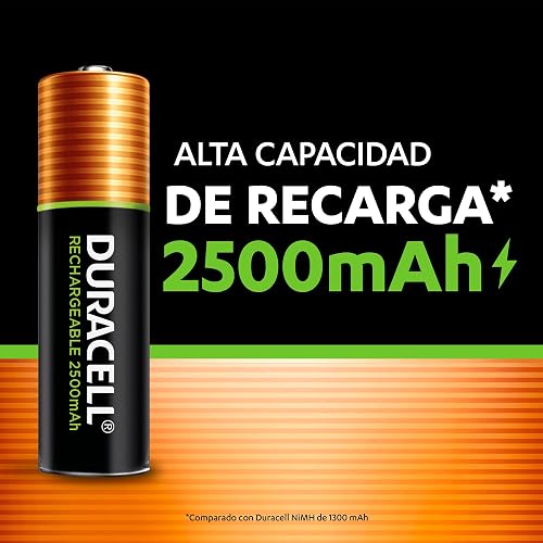 Duracell Pila Recargable AA - Pack x2 2500mAh