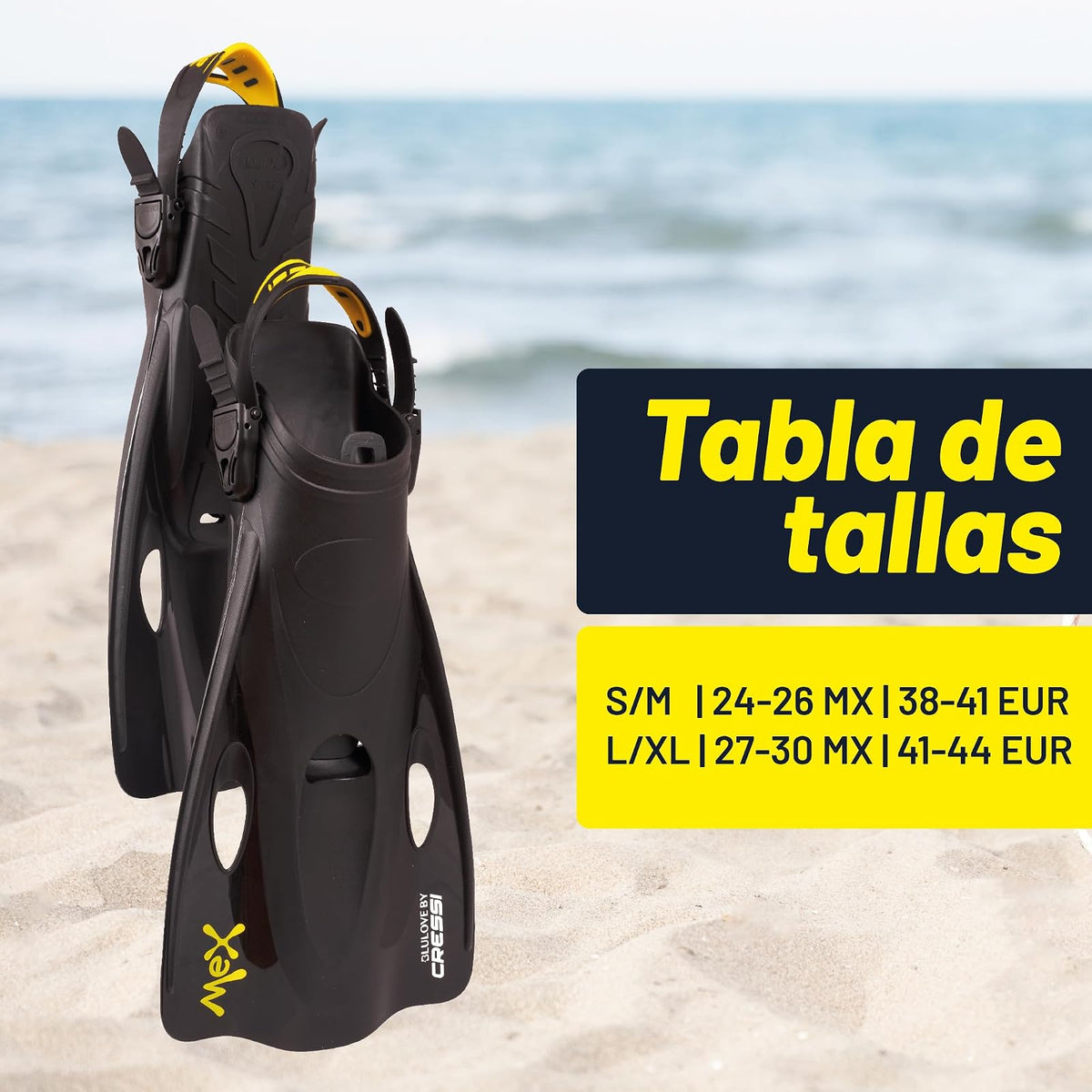 Cressi Aleta Mex Junior, Verde, L/XL (MX206020)