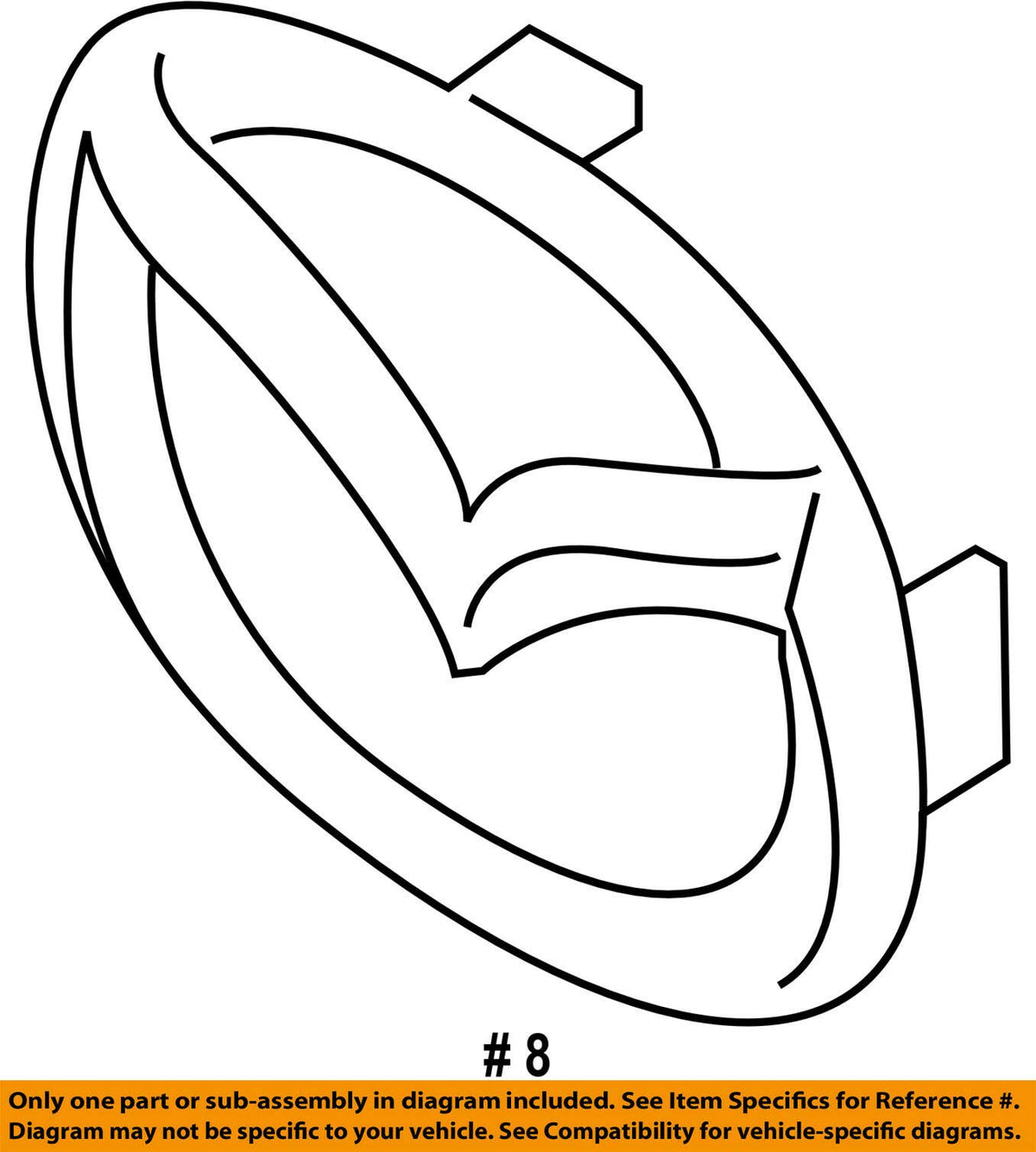 Mazda Logotipo original de Parts C235-51-731A
