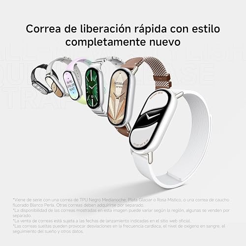 XIAOMI Band 10 Smartwatch, iOS & Android, 5ATM, Plata | Pantalla AMOLED de 1.72", Hasta 21 días de Batería, 150+ Modos Deportivos, Gestión de Sueño Optimizado y Heart Rate