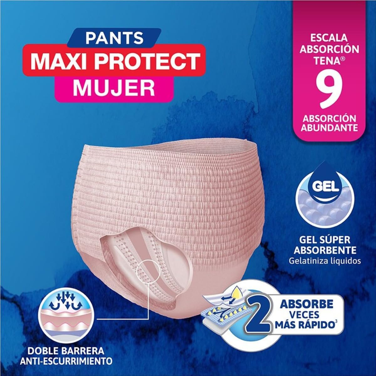 TENA Pants Mujer Talla G, Ropa interior desechable, 14 piezas