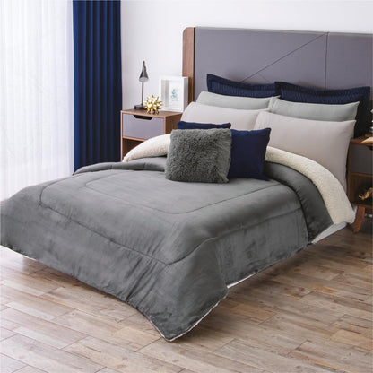 Colchas Concord Argos Cobertor de Borrega, Gris, King 1.80 X 2.20 Mts.