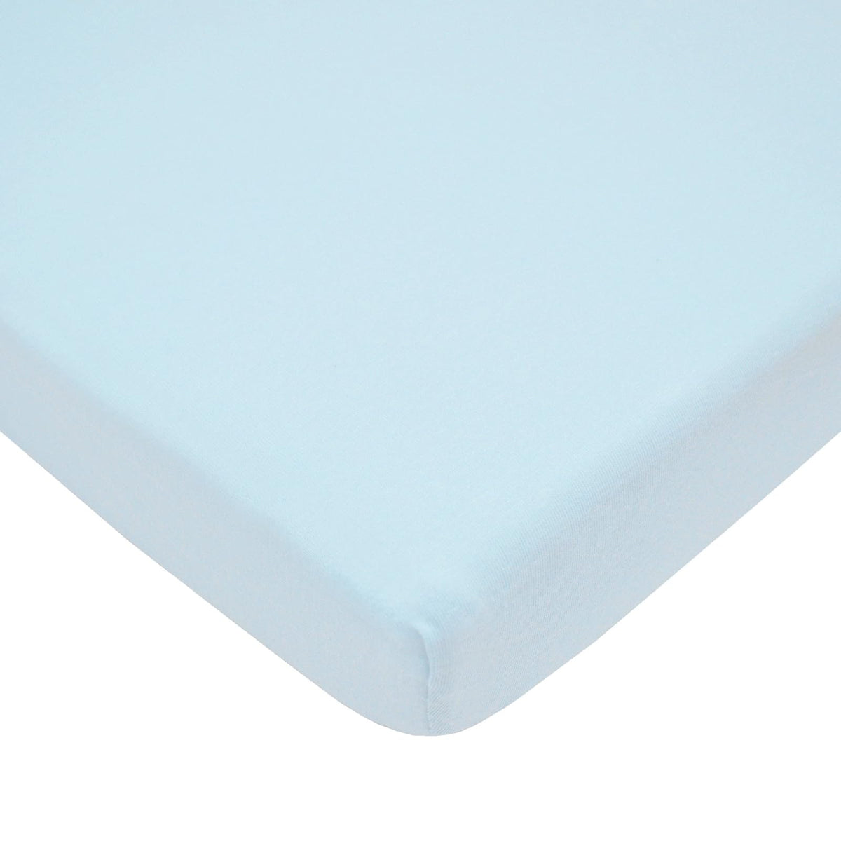 American Baby Company Sábana Ajustable de Algodón para Mini Cuna - Azul bebé - Paquete de 1