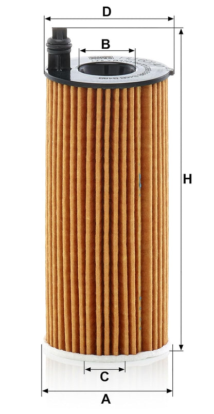 Mann-Filter Filtro de Aceite HU 6014/1 Z para Automóviles y Furgonetas