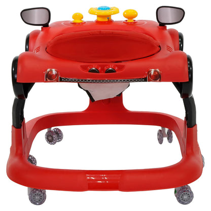 PRINSEL | Andadera Auto Boy LX para bebés Roja, Tablero Didáctico y Luces