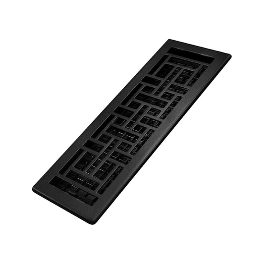 Decor Grates AJH414-BLK - Registro Oriental de Piso, Color Negro