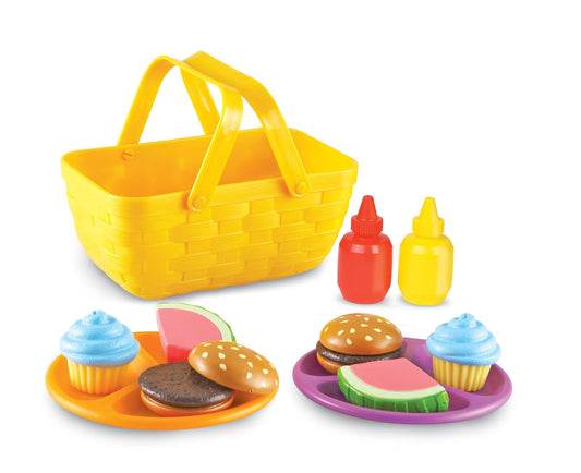 Learning Resources Set de Picnic, Comida de Juguetes, Juego de Alimentos,Juguetes de Cocina,Juguete de imitación, comidita de Juguete, Alimentos de Juguete