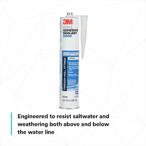 White 3M Marine 5200 Adhesive / Sealant 10 fluid ounce cartridge