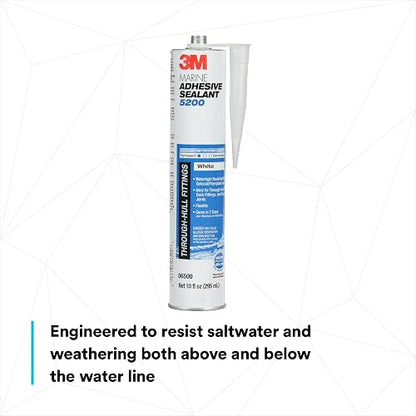 White 3M Marine 5200 Adhesive / Sealant 10 fluid ounce cartridge
