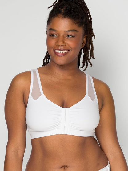 Fruit of The Loom Brasier Deportivo de Cierre Frontal cómodo con Correas de Malla Sujetador Deportivo para Mujer