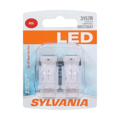 Sylvania Foco LED Blanco para Vehículo, Paquete de 2 - 3157 - Rojo
