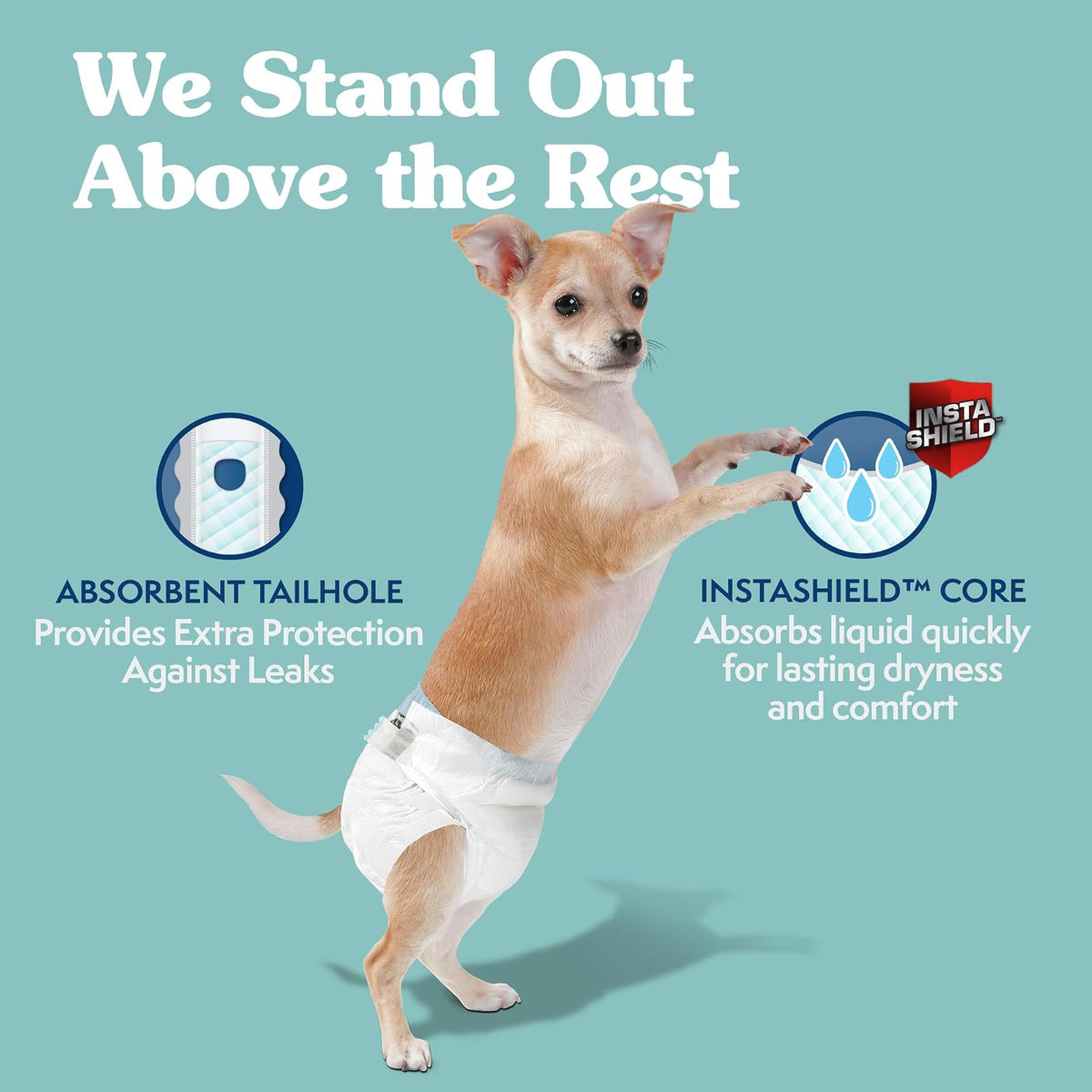 Solución Simple Nuevo Ajuste Verdadero Perro pañales para Perros Hembra ~ Super Absorbente con indicador de Humedad ~ 12 o 30 pañales Desechables para Perro por Paquete, 12 Unidades, XS