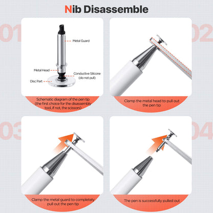 Oribox Stylus Pen - Lápiz Digital Compatible con Pantalla táctil de Punta Fina para iPad