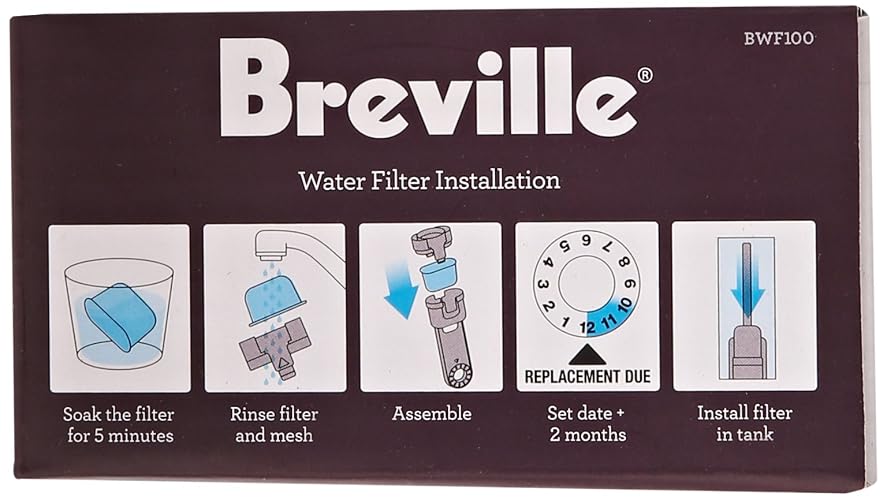 Breville Replacement Water Filters, 6-Pack | Solo para uso con las máquinas Barista Pro BES878, Barista Express BES870 e Infuser BES840