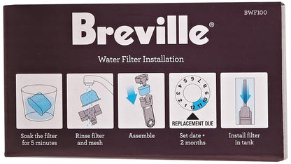 Breville Replacement Water Filters, 6-Pack | Solo para uso con las máquinas Barista Pro BES878, Barista Express BES870 e Infuser BES840