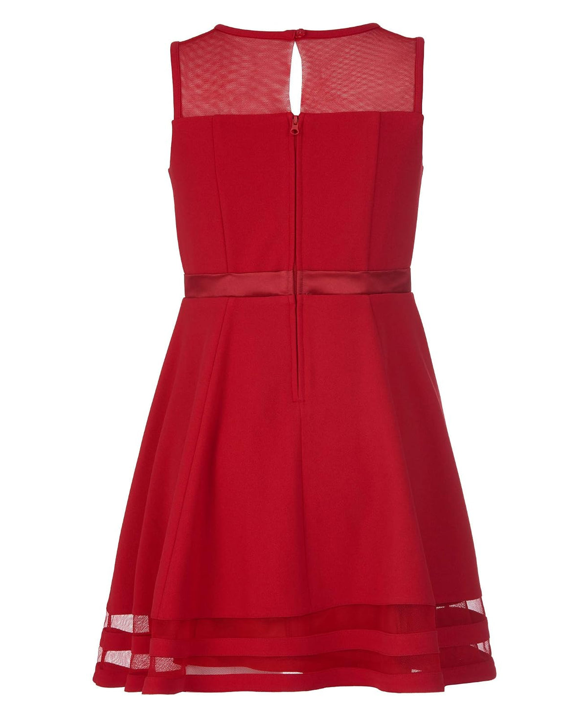 Calvin Klein Vestido de Fiesta de Encaje sin Mangas con Lazo Vestido para Ocaciones Especiales para Niñas