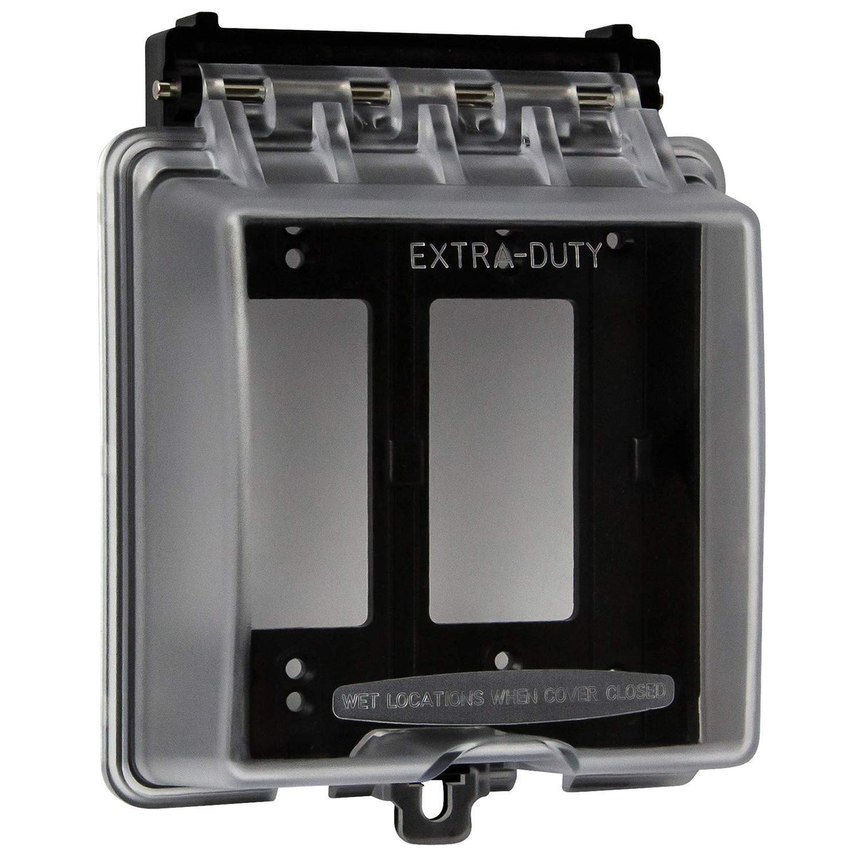 Enerlites - Caja resistente a la intemperie para decoración de exteriores GFCI receptáculos de salida, cobertor para 2 cuadrículas