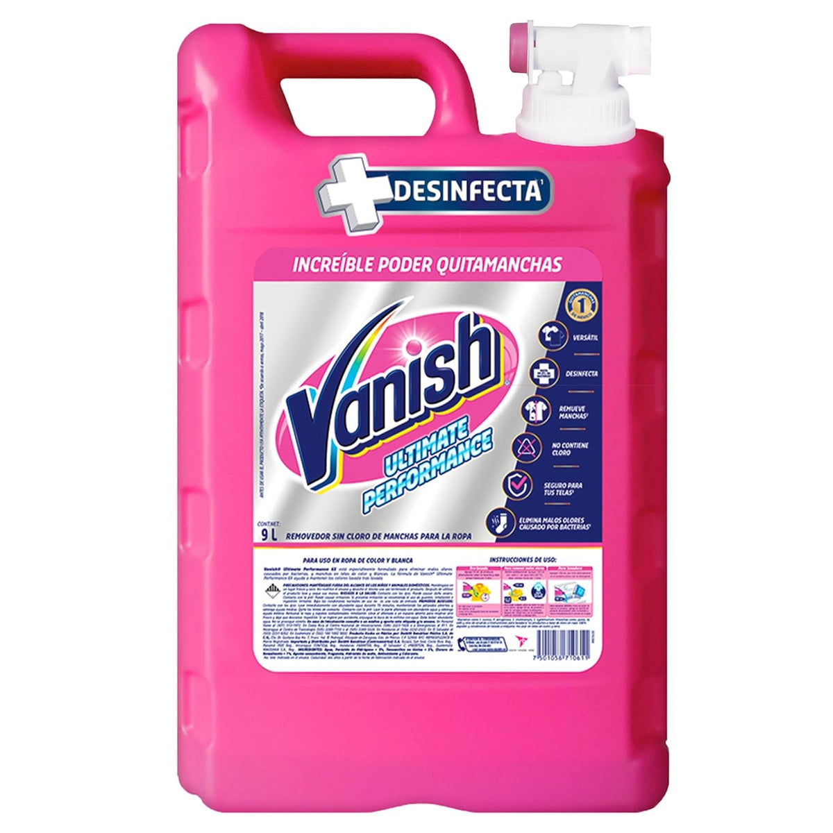 Vanish® Quitamanchas Líquido Multiusos para Ropa de Color de 9 L