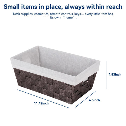 Whitmor Bolsa de Almacenamiento con agarradera, Tejida, Marrón, Small Shelf Tote W/Liner, 1